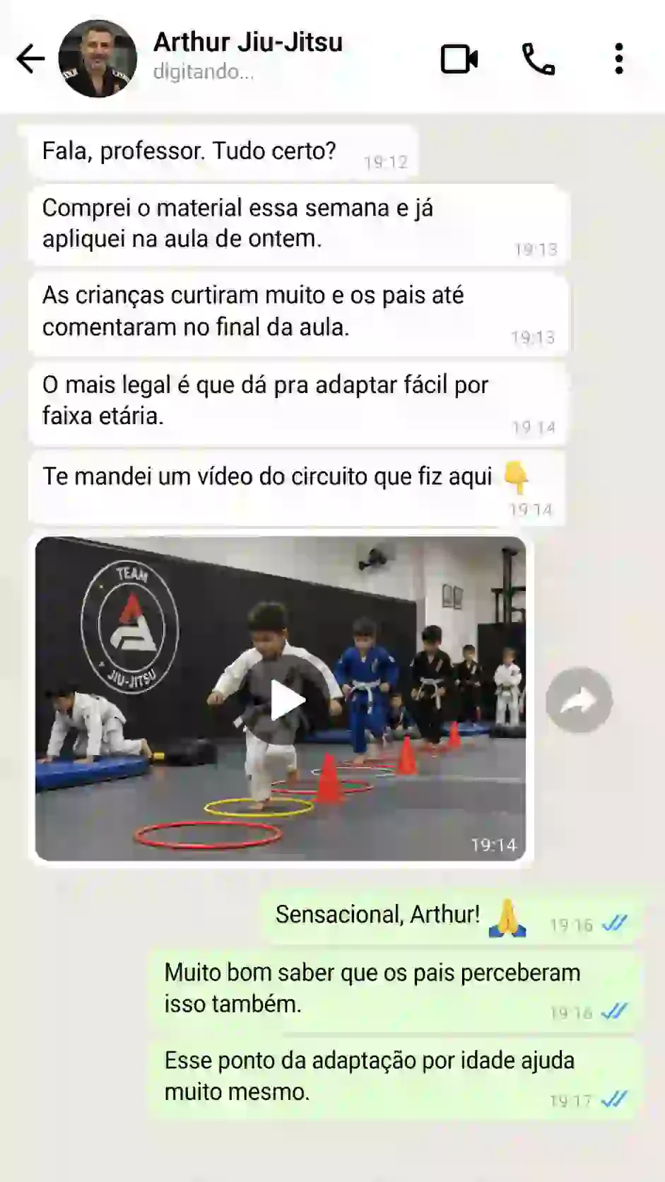 Depoimento de professor sobre o material 4